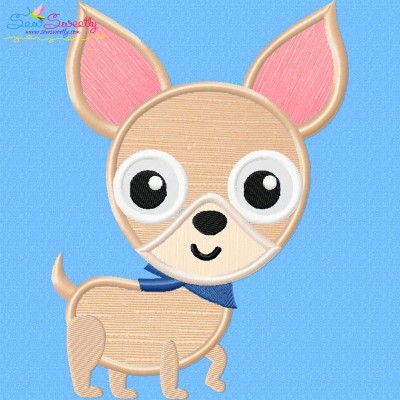 Chihuahua Dog Applique Design