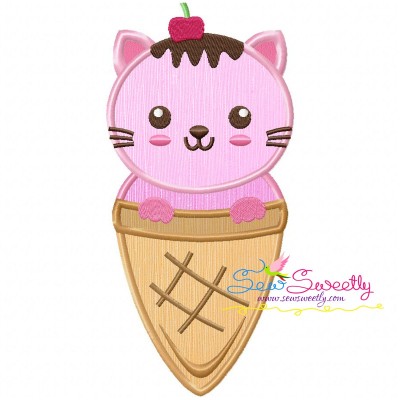Kitty Cone Applique Design Pattern-1