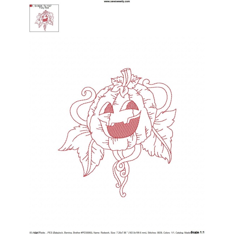 Redwork halloween pumpkin9 machine embroidery design for halloween Redwork halloween pumpkin9 machine embroidery design for halloween