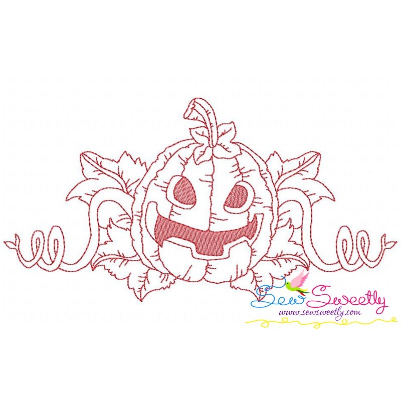 Redwork halloween pumpkin8 machine embroidery design for halloween Redwork halloween pumpkin8 machine embroidery design for halloween