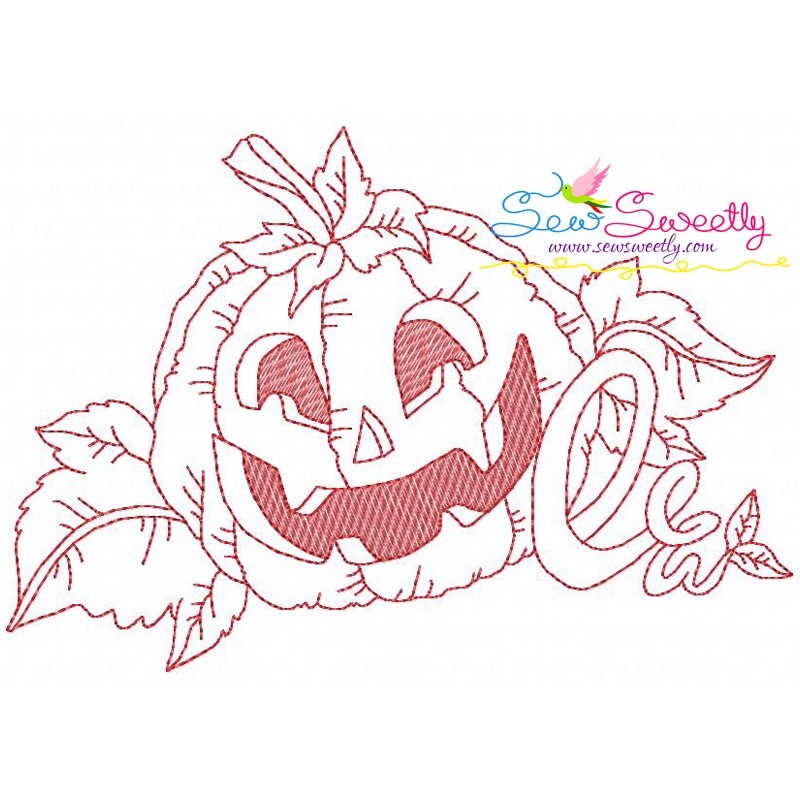 Redwork halloween pumpkin1 machine embroidery design for halloween Redwork halloween pumpkin1 machine embroidery design for halloween