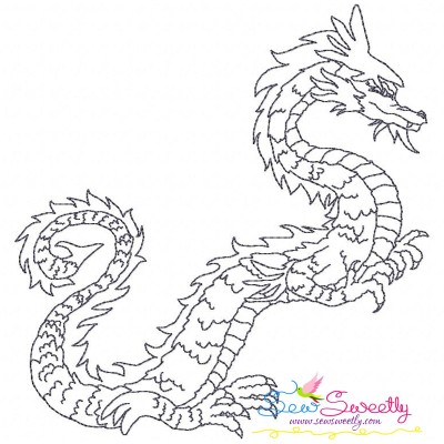 Vintage Stitch Chinese Dragon-9 Embroidery Design Pattern-1