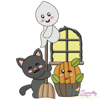 Halloween Friends-7 Embroidery Design Pattern-1
