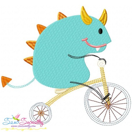 Halloween Bike- Monster-2 Embroidery Design Pattern