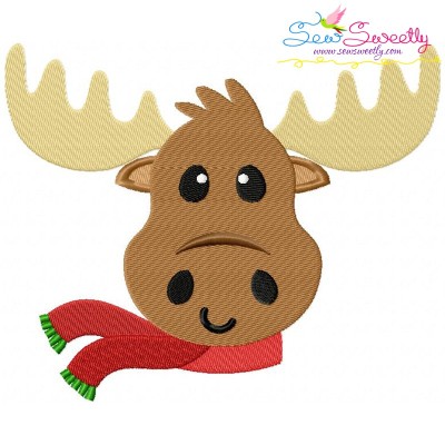 Christmas Moose Embroidery Design