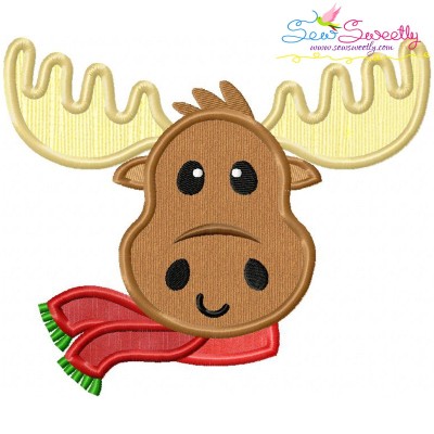 Christmas Moose Applique Design