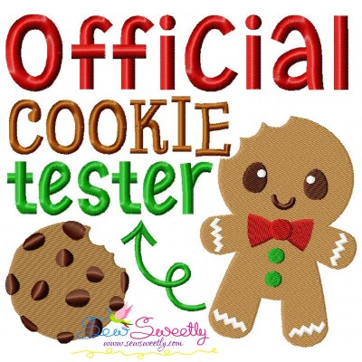 Official Cookie Tester-2 Embroidery Design