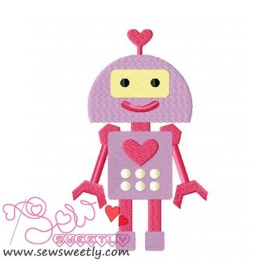 Lovely Robot-2 Embroidery Design