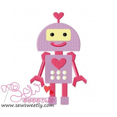 Lovely Robot-2 Embroidery Design Pattern- Category- Sci-Fi Designs- 1