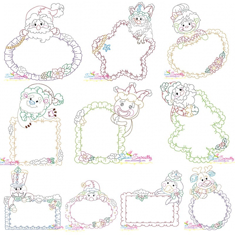 Download Bean Stitch Christmas Frames Embroidery Design Bundle For ...