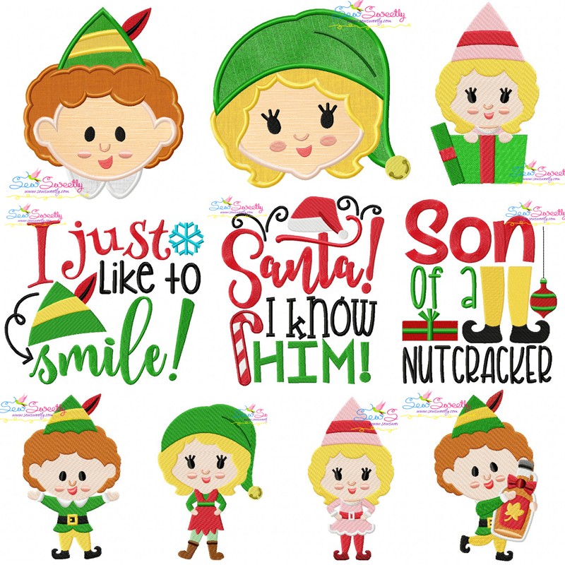 elf embroidery design