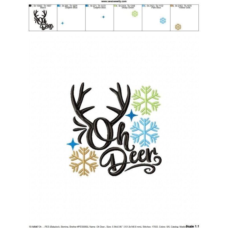 Oh deer machine embroidery design for hunting lovers Oh deer machine embroidery design for hunting lovers