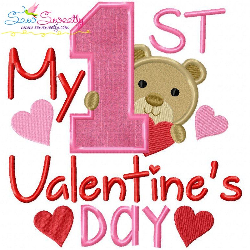 My First Valentine's Day Machine Applique Embroidery ...