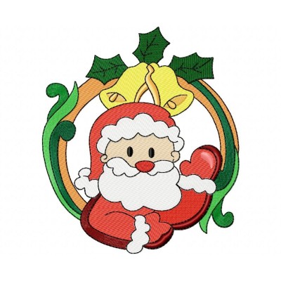Christmas Frame- Santa-5 Embroidery Design Pattern-1