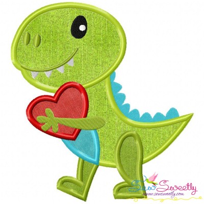 Dinosaur Heart Applique Design Pattern-1