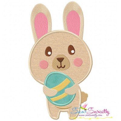 Easter Bunny With Egg-3 Applique Design Pattern-1