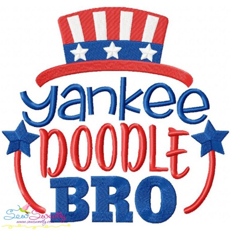 Yankee Doodle Bro Machine Embroidery Design Pattern-1