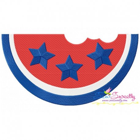 Star Watermelon Machine Embroidery Design Pattern- Category- 4th of July Designs- 1