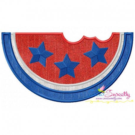 Free Star Watermelon Applique Design Pattern- Category- 4th of July Designs- 1
