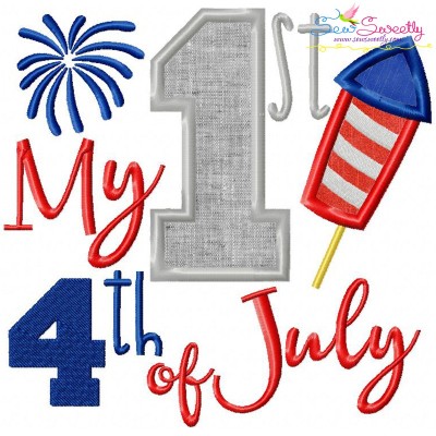 My 1st 4th of July Patriotic Applique Design