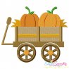 Pumpkin Wagon Embroidery Design Pattern- Category- Fall And Thanksgiving- 1
