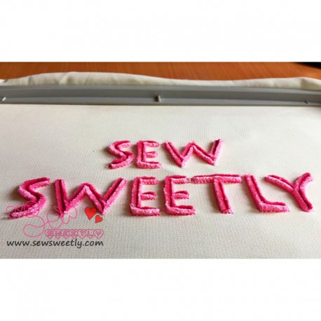 Velvet Style Embroidery Font-1 Pattern- Category- Embroidery Fonts- 1