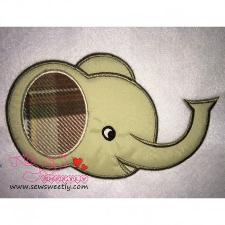 Baby Elephant Applique Design Pattern- Category- Animals Designs- 1