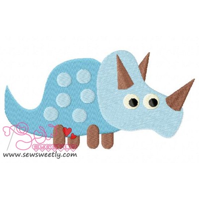 Cute Dino-1 Embroidery Design