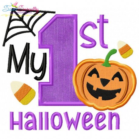 my 1st halloween applique design