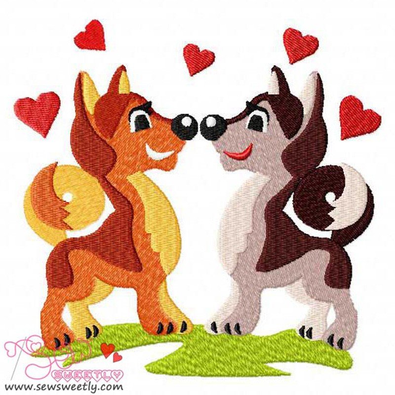 Valentine Love Embroidery Design