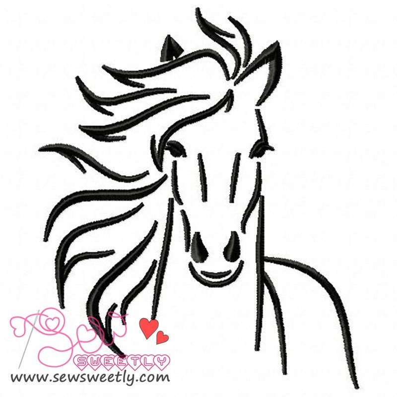 Horse1 Embroidery Design For Animal Lovers