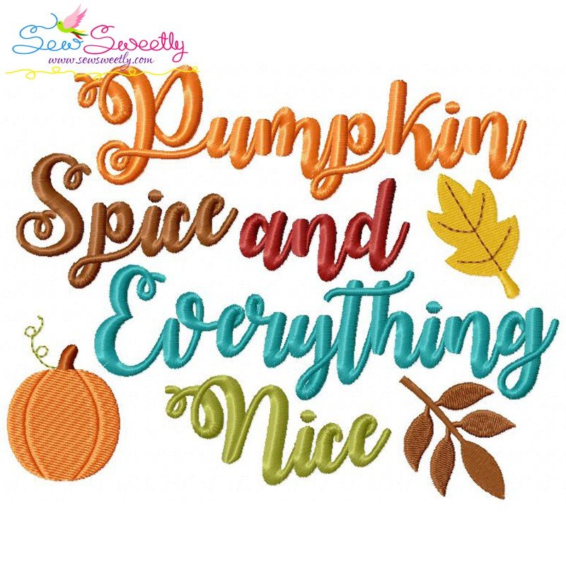 Pumpkin Spice Embroidery Pattern