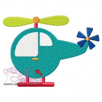 Helicopter-1 Embroidery Design