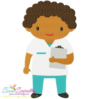 Little Boy Nurse Embroidery Design Pattern-1