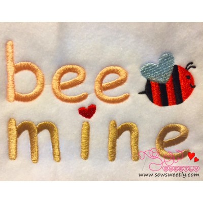 Bee Mine Embroidery Design