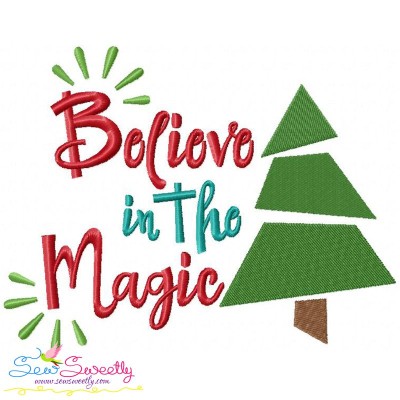 Believe in the Magic Lettering Embroidery Design
