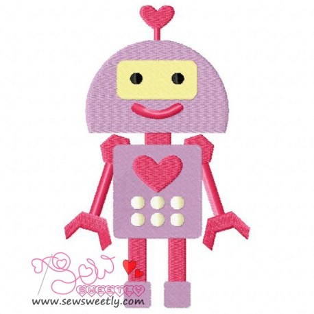 Lovely Robot-2 Embroidery Design Pattern-1