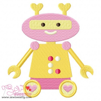 Lovely Robot-5 Embroidery Design
