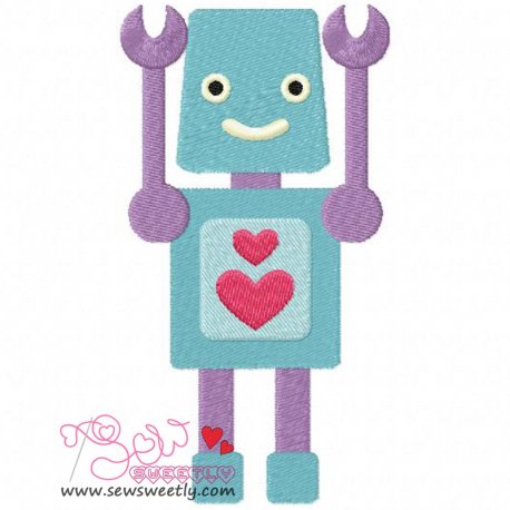 Lovely Robot-7 Embroidery Design Pattern- Category- Sci-Fi Designs- 1