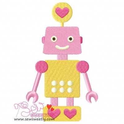 Lovely Robot-8 Embroidery Design
