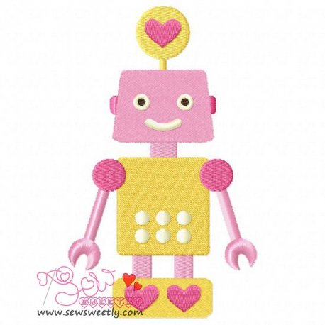 Lovely Robot-8 Embroidery Design Pattern- Category- Sci-Fi Designs- 1