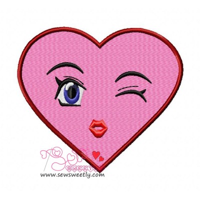 Lovely Heart Embroidery Design