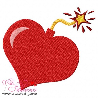 Exploding Heart Embroidery Design