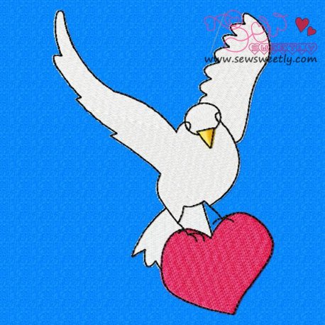 Love Bird Embroidery Design Pattern- Category- Valentine's Day Designs- 1