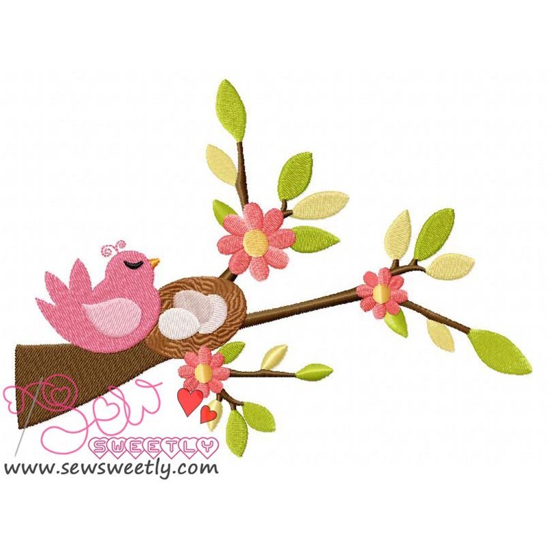 Bird on branch3 mavhine embroidery design Bird on branch3 mavhine embroidery design