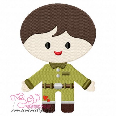 Army Boy-1 Embroidery Design Pattern- Category- War And Weapons Designs- 1