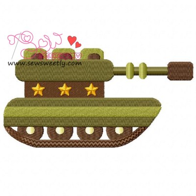 Army Tank-2 Embroidery Design