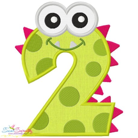 Monster Number-2 Applique Design Pattern
