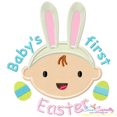 Baby's First Easter Lettering Applique Design Pattern-1