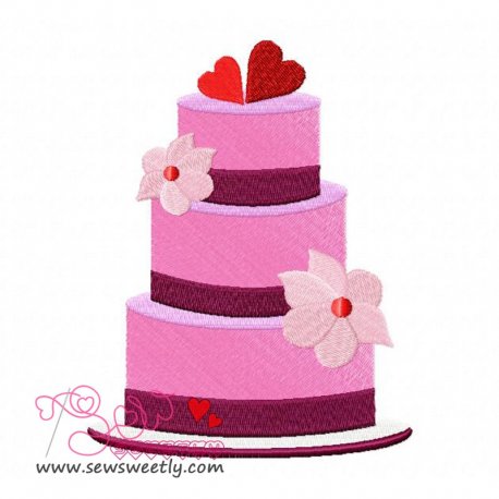 Wedding Cake Embroidery Design Pattern- Category- Bride And Groom Designs- 1